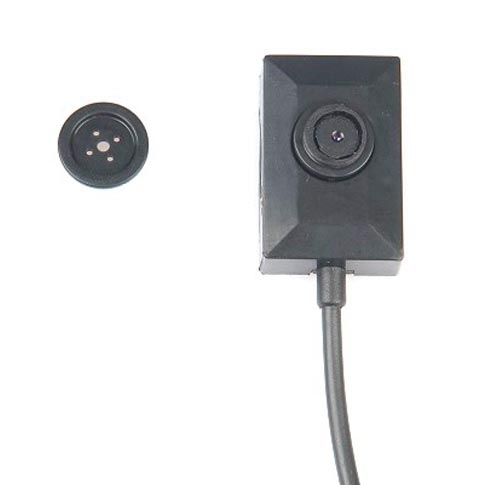 Shirt Button Spy Video Camera with Battery Power Lead
