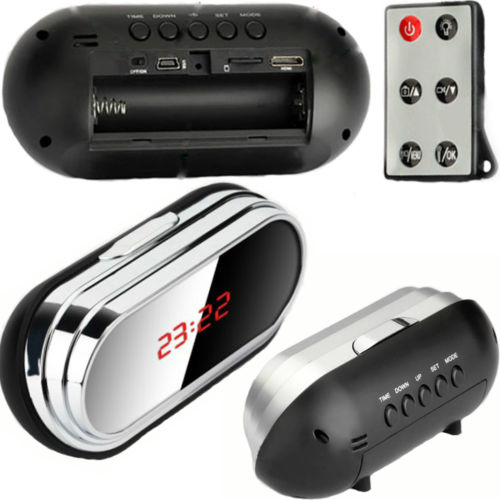 HD Spy Camera DVR Clock With Motion Detection & Remote Control