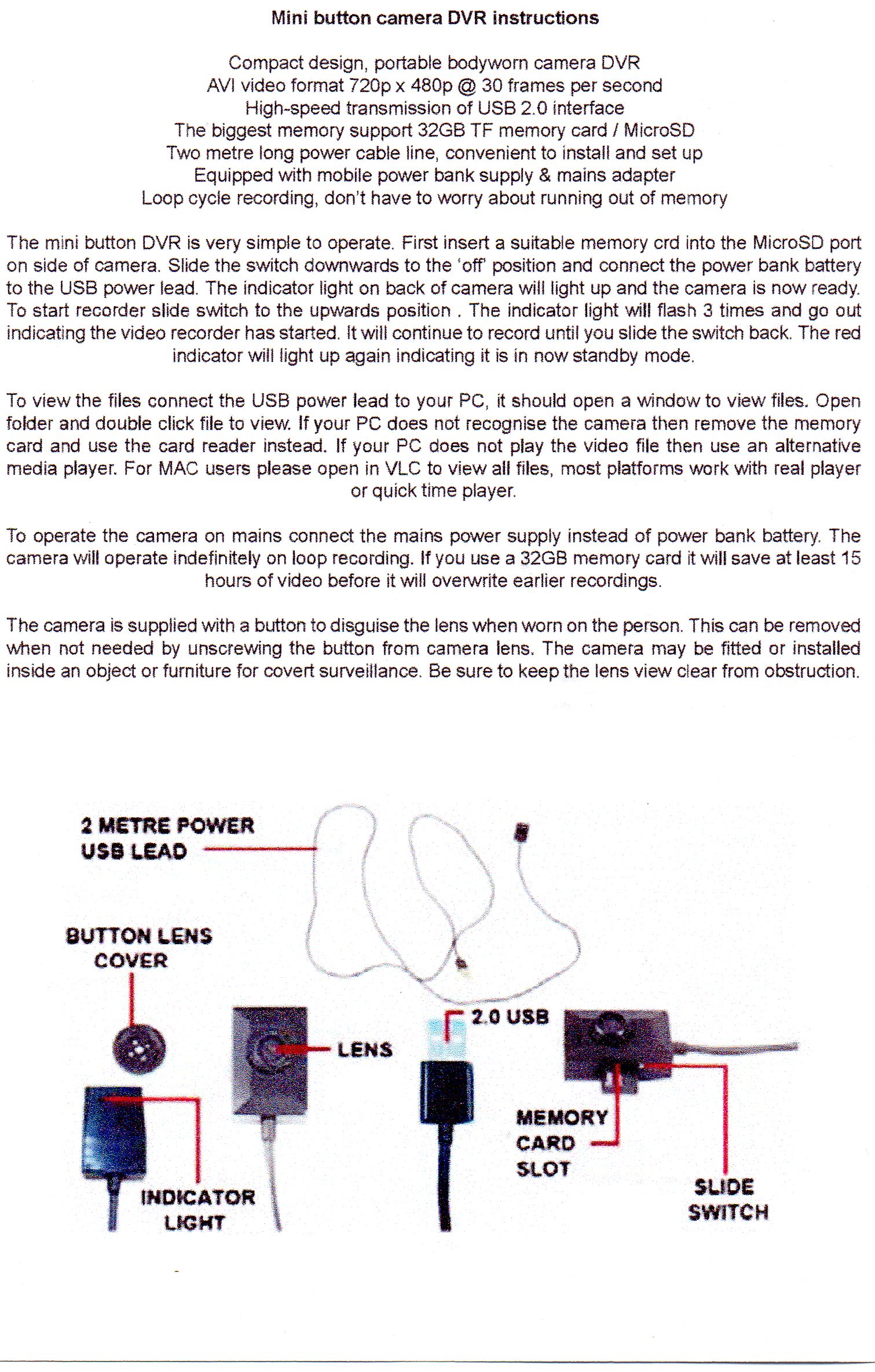 egyptisk skepsis Bliv ophidset Spy Gadget Product Instructions