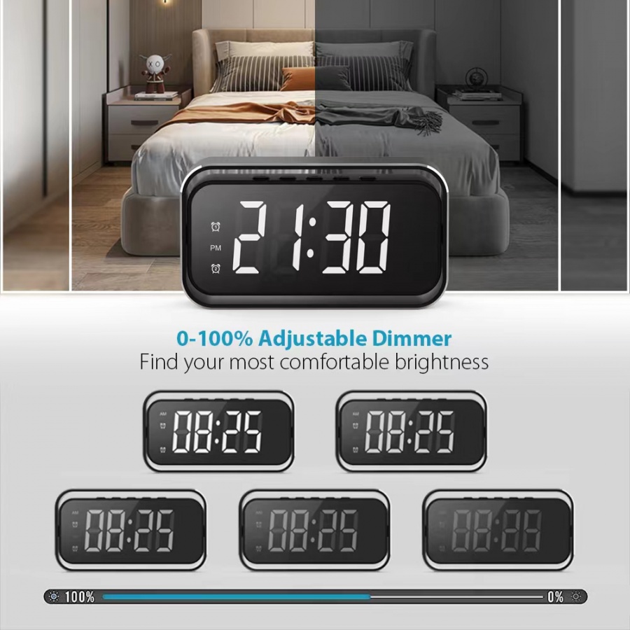 4K Ultra HD Wifi Clock Camera with Infrared and Motion Detection