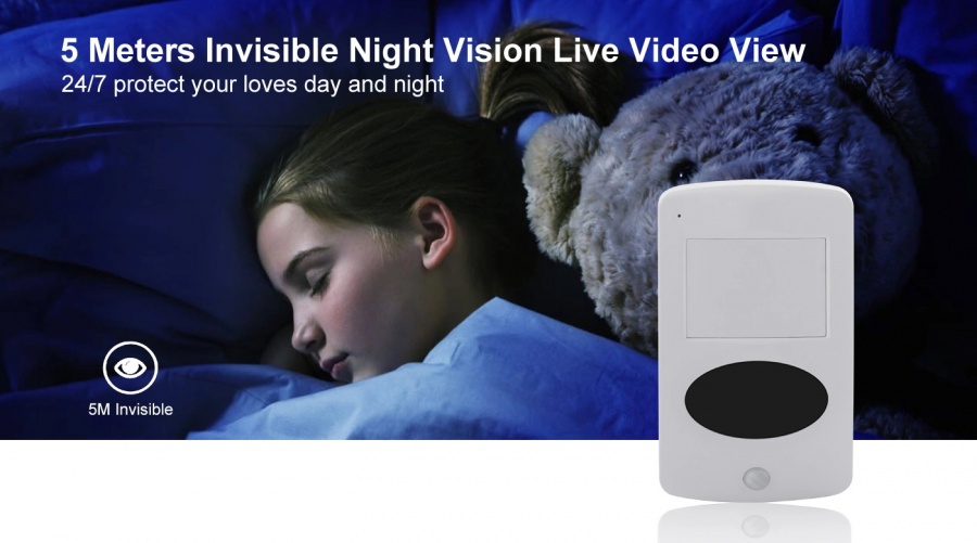 PIR Alarm Sensor Hidden Camera 1 Year Battery